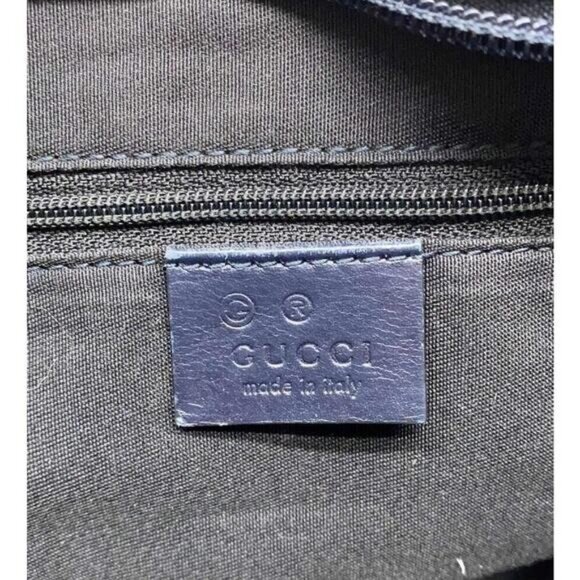 Authentic Gucci GG Supreme Ophidia Sherry Line Crossbody Bag Web Canvas Navy Tan - Picture 11 of 14